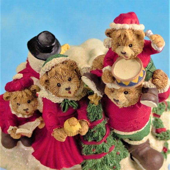 Bears Family Vintage Christmas Music Box - Picture 8 of 12